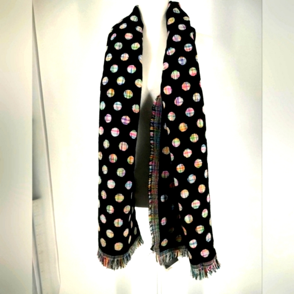 Echo Multi Colored Black Scarf NWT - image 1